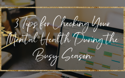 3 Tips for Checking Your Mental Health During the Busy Season